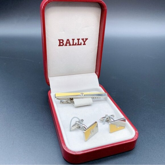 Bally Silver and Gold Tone Cufflinks Set - Picture 1 of 11
